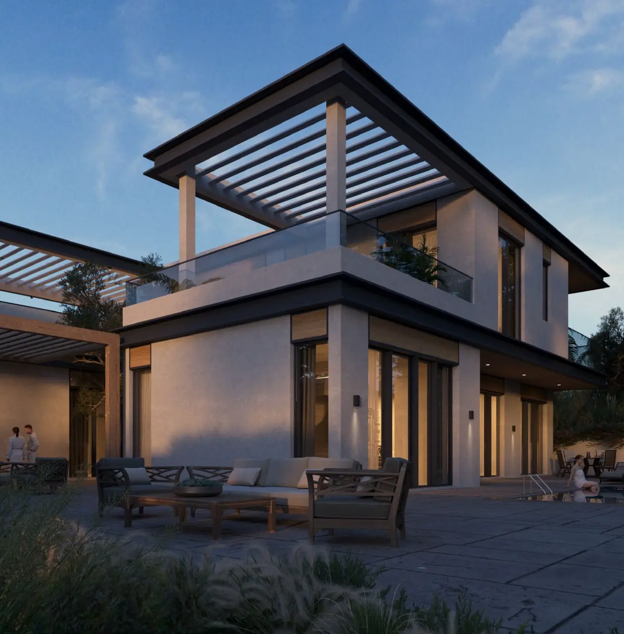 4-Bedroom Villas at Hudayriyat Beach Villas — High-Floor Skyline View — view 1