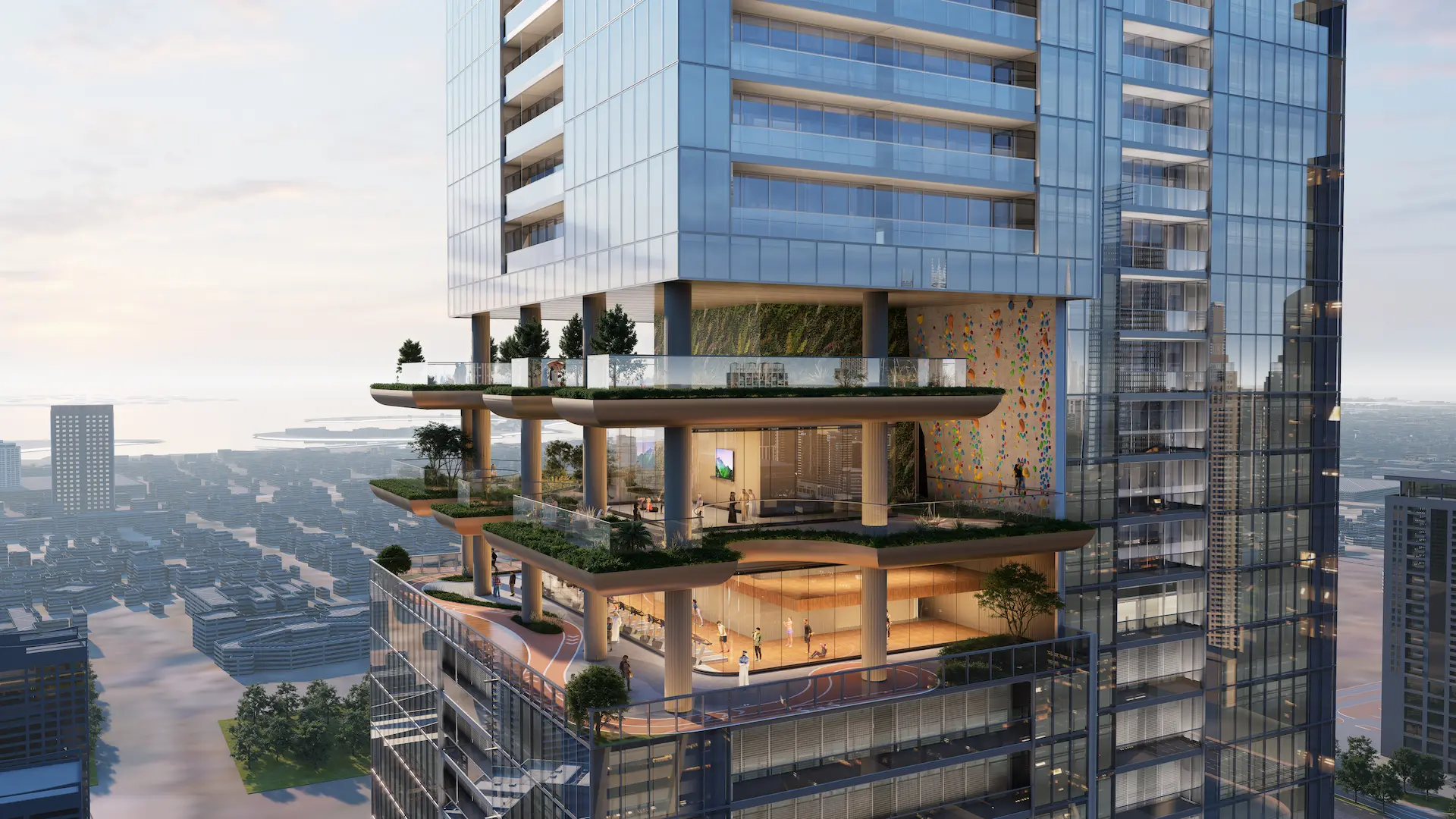 1-Bedroom Apartments at Sobha Skyparks — High-Floor Skyline View — view 2